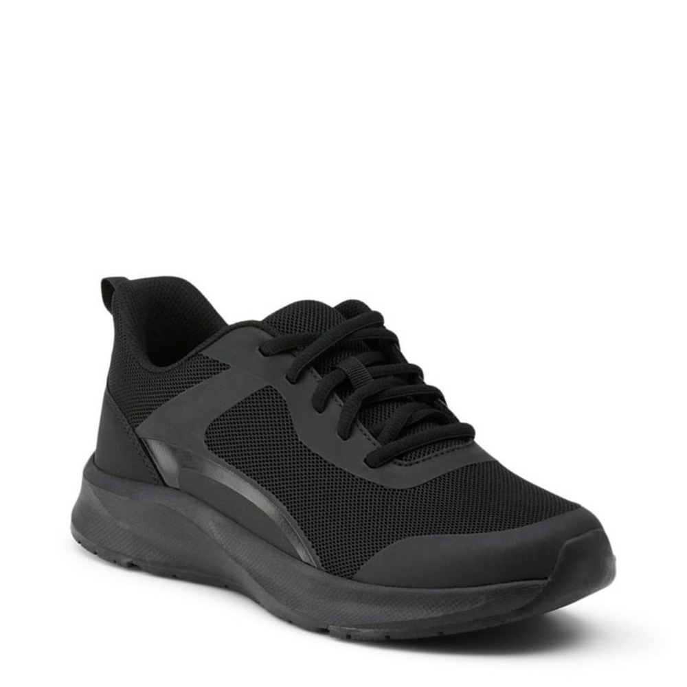 Athletic Works Black Mesh Lace Up Jogger Sneakers 👟 Size Women’s 9 WIDE WIDTH - Picture 7 of 10